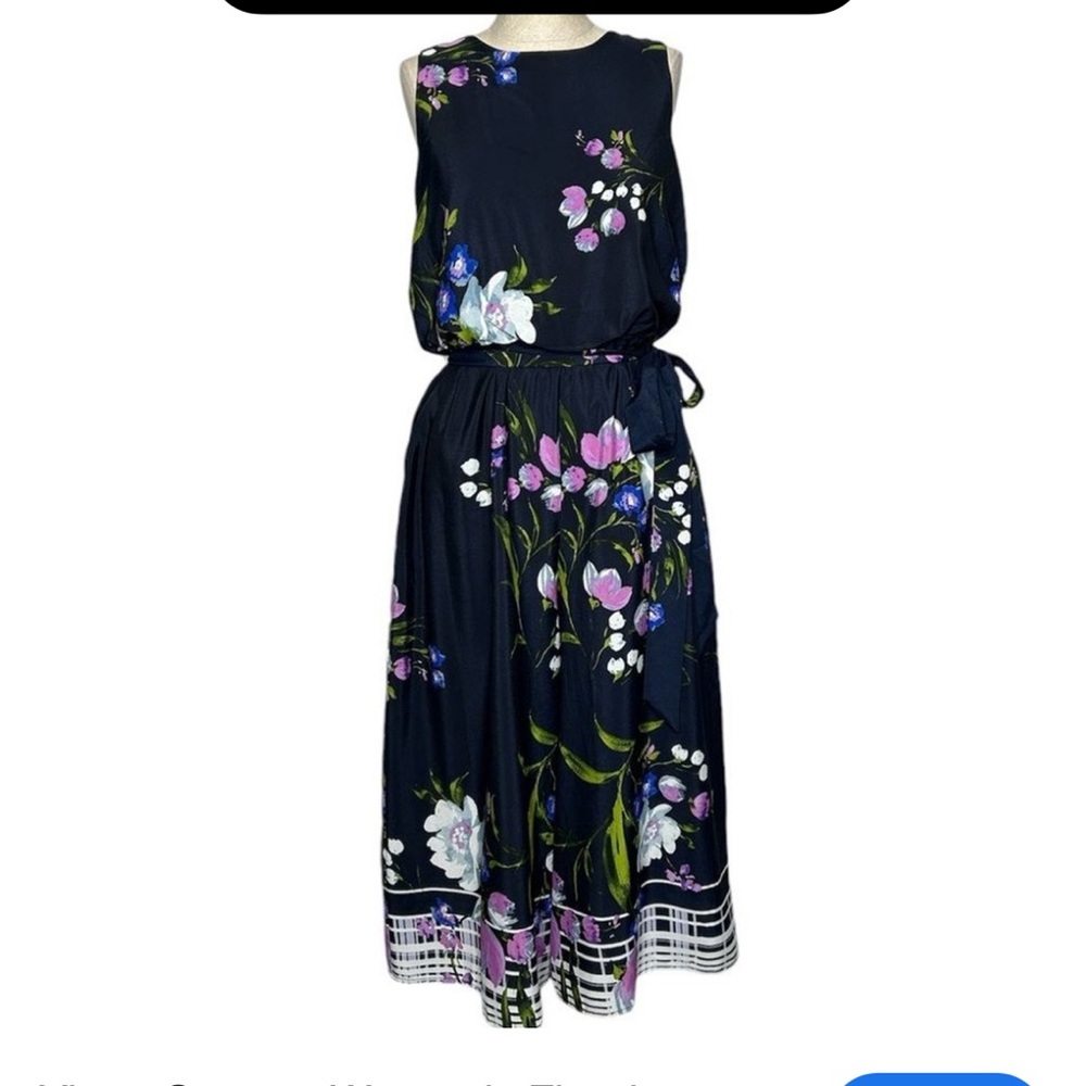 Vince Camuto Navy Floral jumpsuit / romper